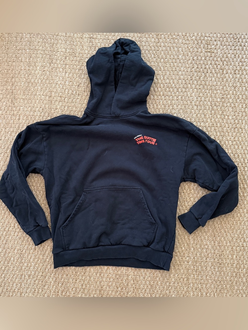 Zach Bryan’s The Quittin Time Tour 2024 Black hoodie sweatshirt Size Medium.